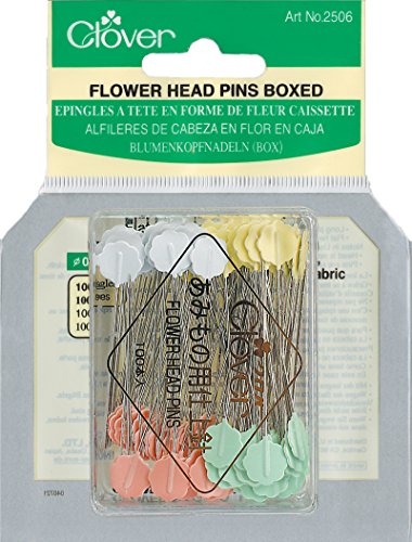 Clover Flower Head Pins Boxed, 100 Per Pack