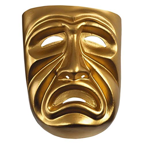 Disguise Costumes Gold Tragedy Mask, Adult