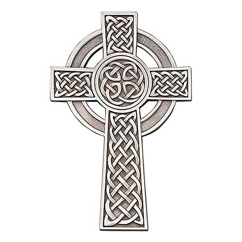 Creative Brands Pewter Irish Knotted Celtic Cross, Religious Wall Decor, 8 Inch