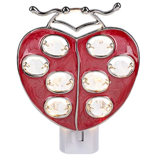 Ganz CG173575 Lady Bug with Crystals Night Light, Red