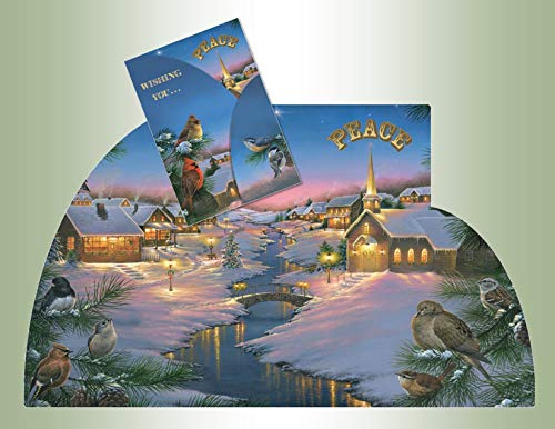 LPG Greetings Performing Arts Panoramic Tri-Fold Silent Night Stationery Paper, 67713-12