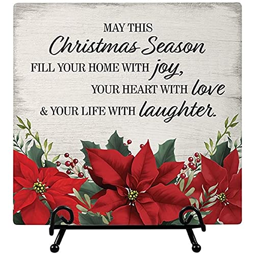 Carson Plaque-Christmas Season w/Easel Stand (6" x 6")