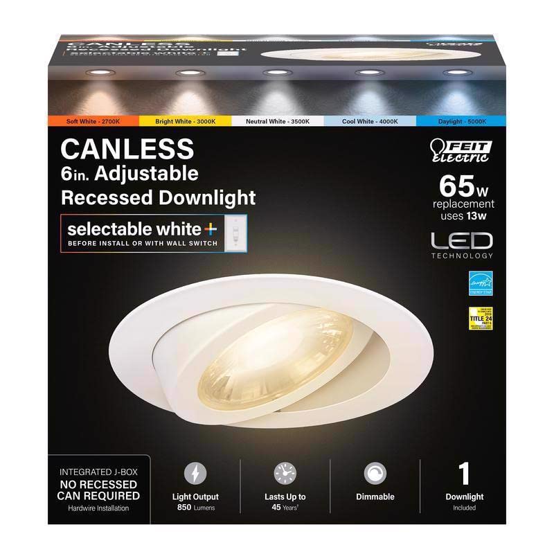 Feit Electric RCS DWNLT ADJ LED 6" 65W