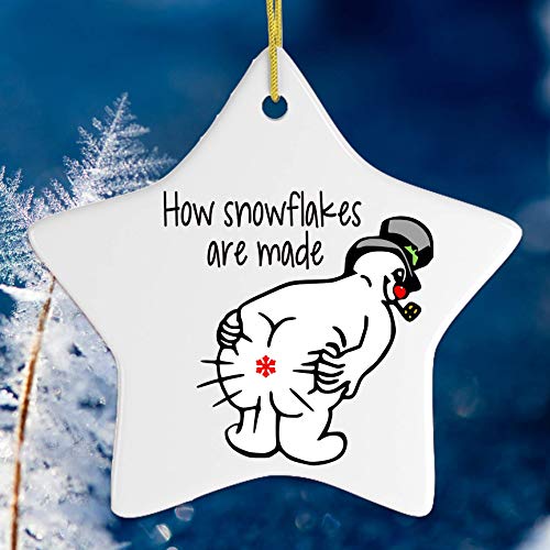 OrnamentallyYou Funny Humor Themed Christmas Ornaments (Funny Farting Snowman Ornament)