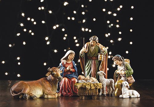 Michael Adams Nativity Set, 6 Pieces - Stoneresin- Avalon Gallery - YC169