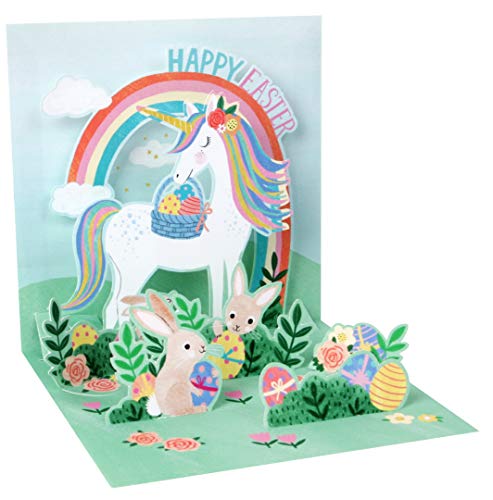 Up With Paper Pop-Up Treasures Greeting Card - Easter Unicorn