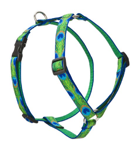 Lupine Pet Originals 3/4" Tail Feathers 20-32" Adjustable Roman Dog Harness for Medium Dogs