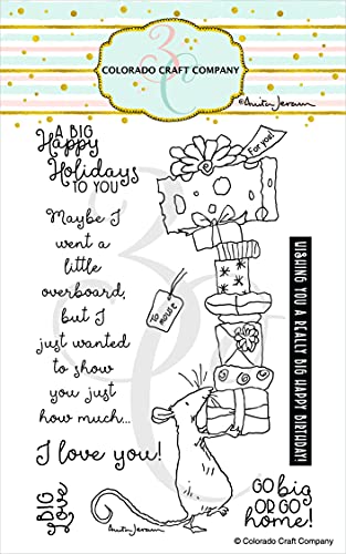 Colorado Craft Company Colorado Clear Stamp, Big Love-by Anita Jeram