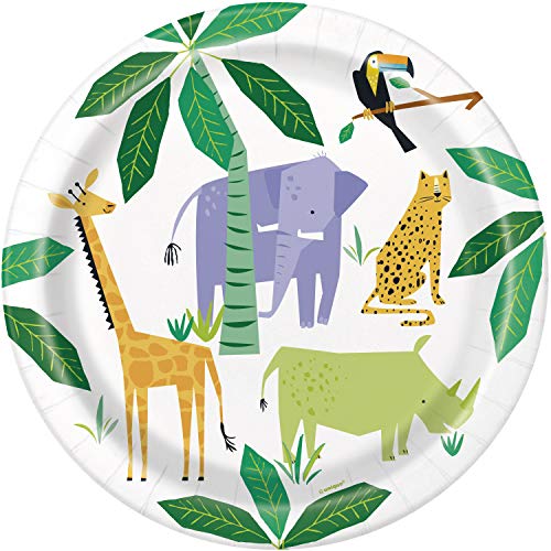 Unique Industries Animal Safari Round Dinner Plates I 8 Pcs.