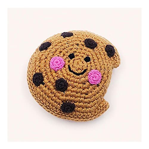 Pebble 200-194 Fair Trade Friendly Chocolate Chip Cookie Rattle, 3 inch-Length