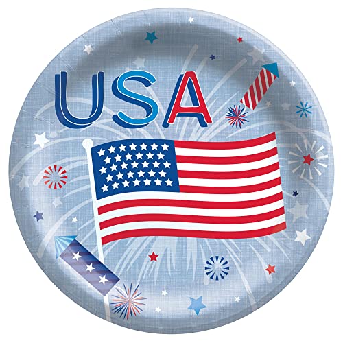 Amscan Patriotic Plates - 6 3/4" | Multicolor | 20 Pcs.