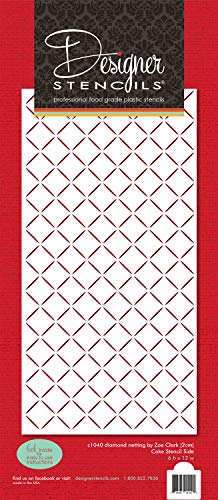 Zoe Clark (2 cm) Diamond Netting Cake Stencil Side C1040 by Designer Stencils