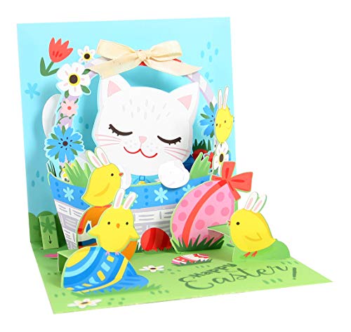 Up With Paper Pop-Up Treasures Greeting Card - Easter Kitten