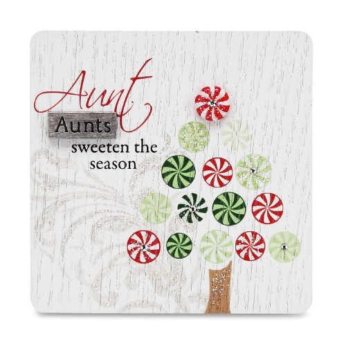 Mark My Words by Pavilion Aunt 3 by 3-Inch Self Standing Holiday Plaque