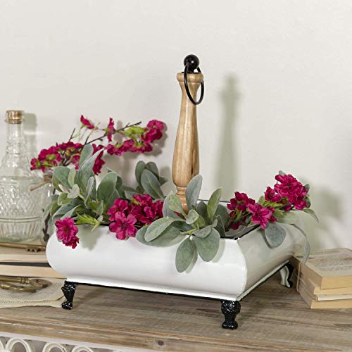 VIP FH1858 Decorative Tray, 15-inch Height, Metal and Wood