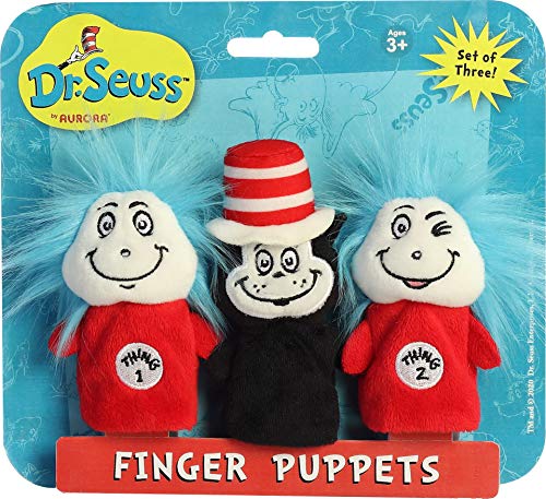 Aurora 15965 Dr. Seuss Finger Puppet Set, 3-inch Height