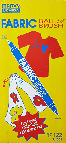 UCHIDA 122-S-2 Ball and Brush Open Stock Fabric Marker, Red