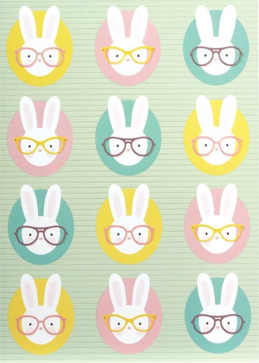 Design Design 100-79551 Bunnies Wearing Glasses Easter Greeting Card