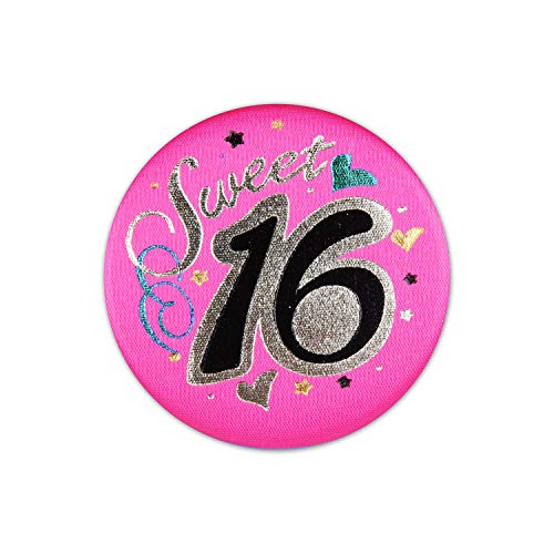 Beistle Pink Sweet 16" Button- 1 pc