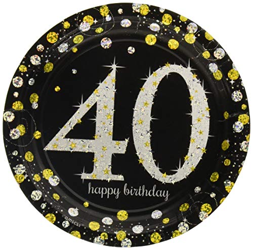 Amscan Sparkling Celebration 40 Paper Dessert Plates
