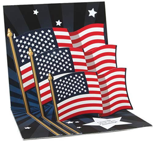 Up with Paper Pop-Up Treasures Light-Up Greeting Card - Patriotic
