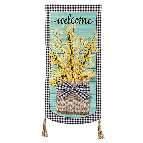 Evergreen Forsythia Basket Everlasting Impressions Textile Decor