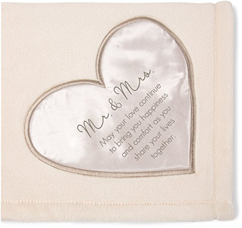 Pavilion Gift Company Soft Mr & Mrs Thick Warm Royal Plush Throw Blanket