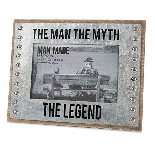 Pavilion - The Man The Myth The Legend - Wood and Metal 4x6 Picture Frame