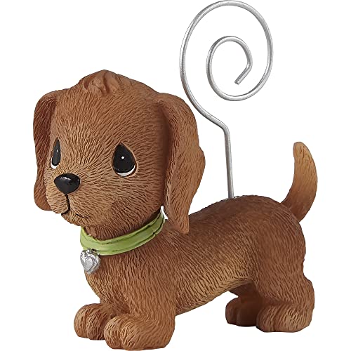 Precious Moments Fur-Ever Yours Dachshund Resin/Metal Photo Holder, Multi