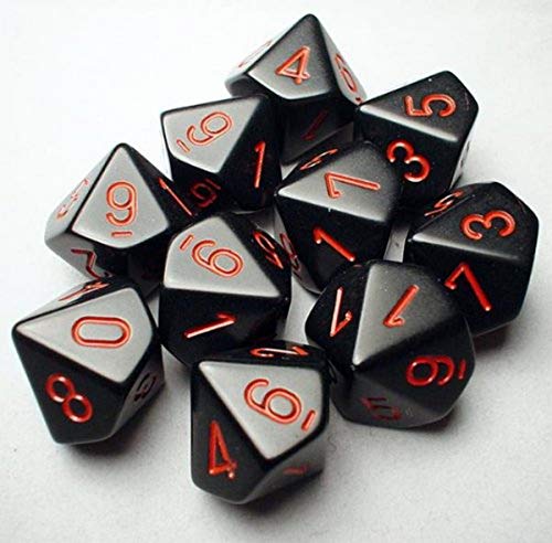 Chessex 10-sided Dice: Opaque Black