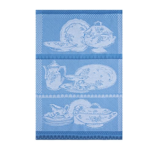 Coucke Old Dishes Tea towel in cotton, 50X75 cm, Machine Washable