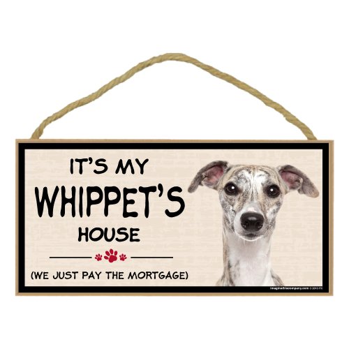 Imagine This Company Wood Breed Decorative Mortgage Sign, Whippet