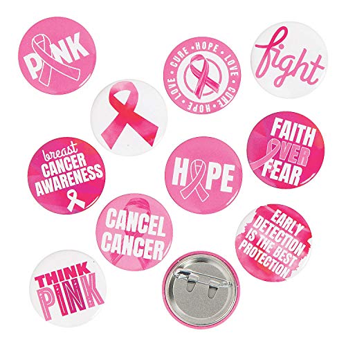 Fun Express Mini Pink Ribbon Button Assortment - Jewelry - 200 Pieces