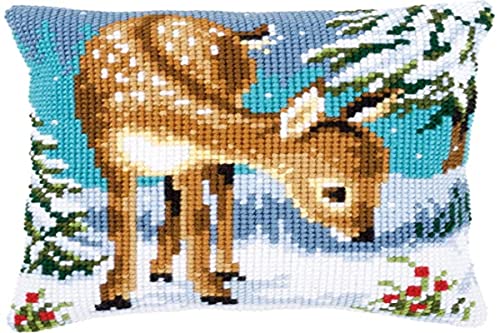 Vervaco Cross Stitch Kit: Cushion: Little Deer, 40 x 40cm, N