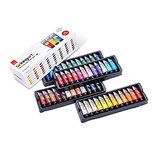 KINGART 500-48 22ml Set-Set of 48 Acrylic Paint, Unique Colors 48 Piece