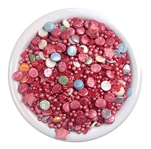 Ultimate Baker Snowy River Romance Cocktail Confetti - Kosher Certified Naturally Colored Cocktail Confetti (16oz, Romance)