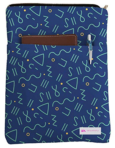 Shelftify Curvy Lines Book Sleeve - Book Cover for Hardcover and Paperback - Book Lover Gift - Notebooks and Pens Not Included