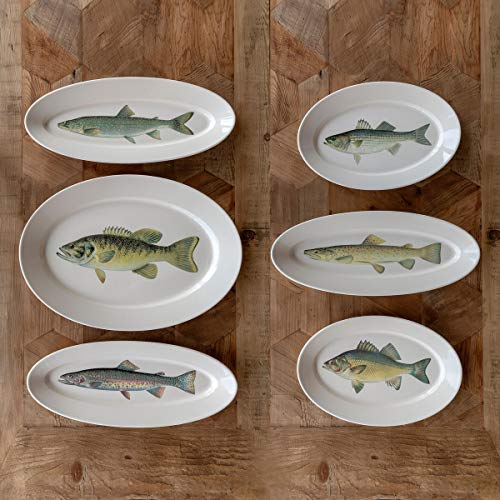 Park Hill Collection EAW90655 Collected Fish Platters, Set of 6