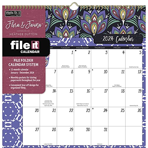 LANG WSBL Flora & Fauna 2024 File-It‚Ñ¢ Calendar (24997006040)