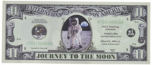 American Art Classics Set of 10 Bills-Apollo 11 Commemorative 11 Dollar Bill