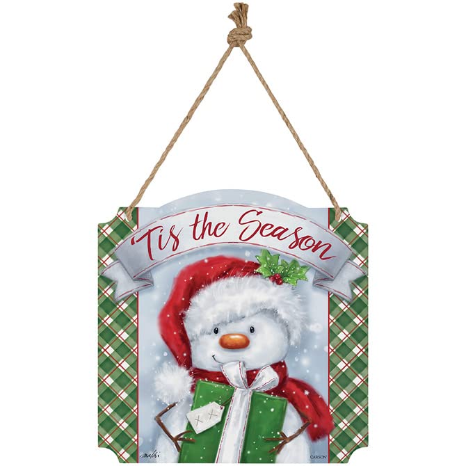 Carson Home Accents 'Tis The Season Metal Wall D√©cor, 12-inch Square, Metal