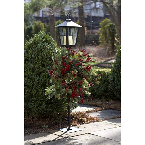 Melrose International Black Lantern Wreath Holder