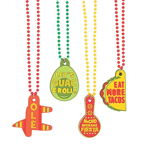 Fun Express Fiesta Beads with Sayings for Cinco de Mayo (24 Pieces) Fiesta, Taco Bar Party Supplies and Decorations