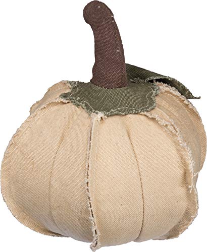 Primitives by Kathy Fabric Pumpkin Decoration, Medium, Cream