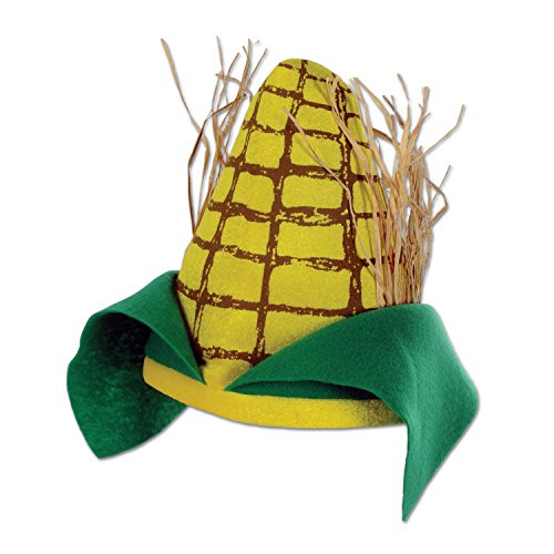 Beistle 60674 Plush Corn Cob Hat, multicolor, adult