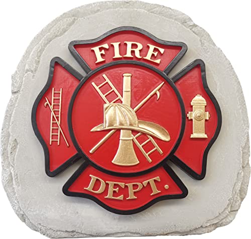 Spoontiques - Decorative Garden Statue - Colorful Home D√©cor for Indoor or Outdoor Use - Patio Decoration - Garden Accessory - Fire Department