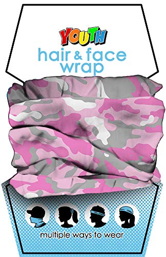 Spoontiques Spoontiques Pink Camo Youth Hair/face Wrap, 1 count