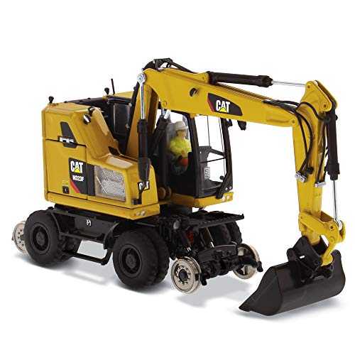 1:50 Caterpillar M323F Railroad Wheeled Excavator - Cat Yellow Version - Diecast Masters - High Line Series