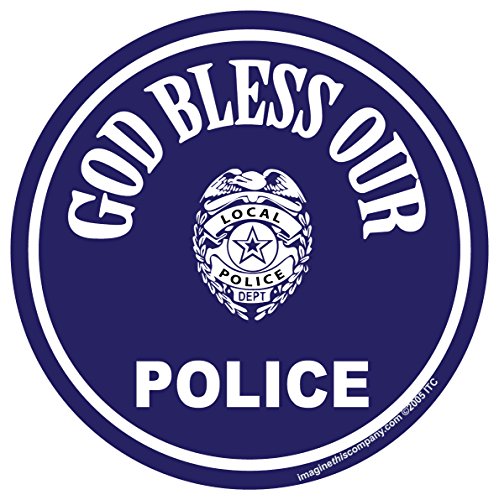 Imagine This Company D1951 Car and Rescue Decal (God Bless Our Police), 2 Pack