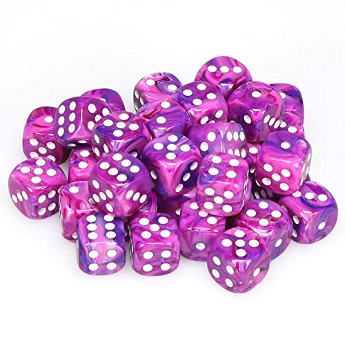 Chessex DND Dice Set-Chessex D&D Dice-12mm Festive Violet and White Plastic Polyhedral Dice Set-Dungeons and Dragons Dice ludes 36 Dice ‚Äö√Ñ√¨ D6, Various (CHX27857)